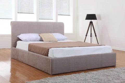 Carrie Storage Chenille Bed Mink