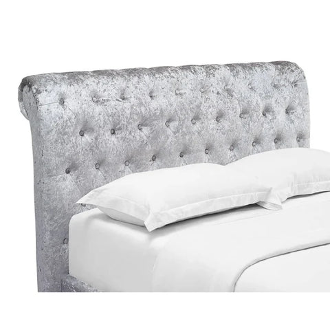 Casablanca Storage Crushed Velvet Bed Grey