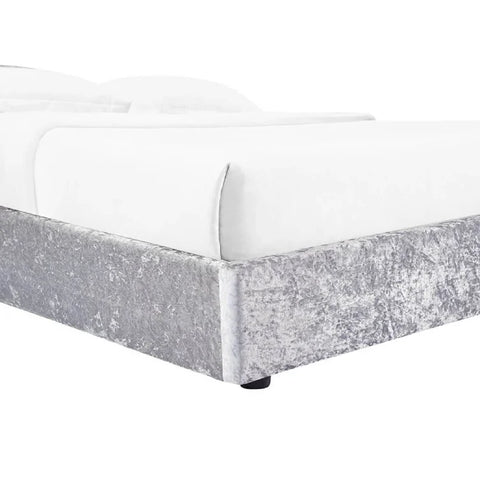 Casablanca Storage Crushed Velvet Bed Grey