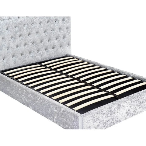 Casablanca Storage Crushed Velvet Bed Grey