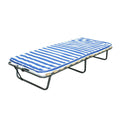 Copenhagen folding bed with mattress fully opened and ready for guests