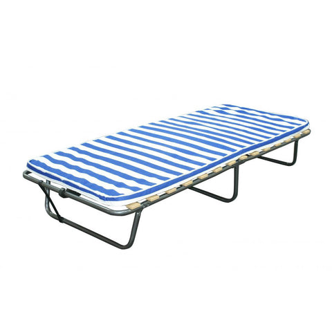 Copenhagen folding bed with mattress fully opened and ready for guests