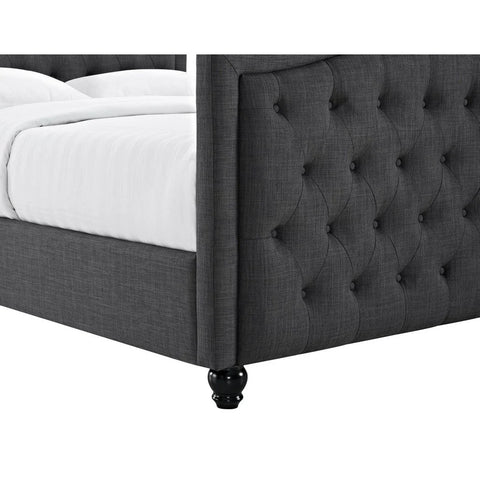 Daytona Linen Fabric Bed Grey