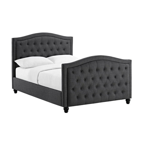 Daytona Linen Fabric Bed Grey