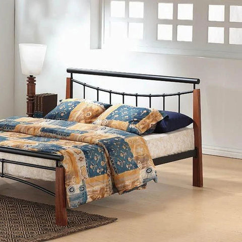 Franklin Bed Black/Dark Oak