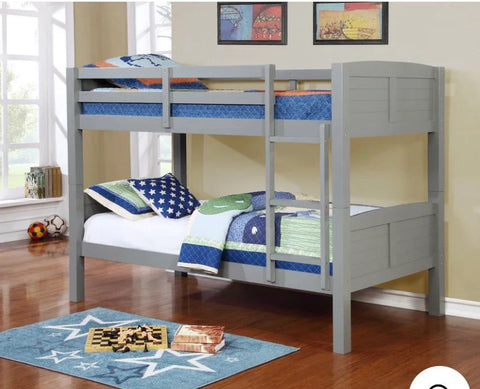 Hayes Solid Wood Bunk Bed Grey