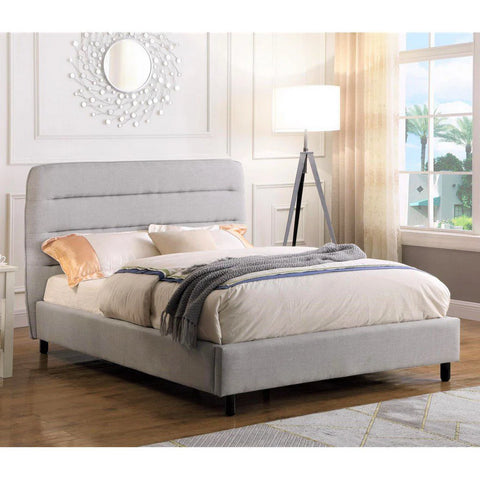 Malibu Velvet Bed Light Grey